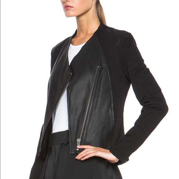 Helmut Lang Leather Geometric Paneled Jacket - Picture 8 of 8